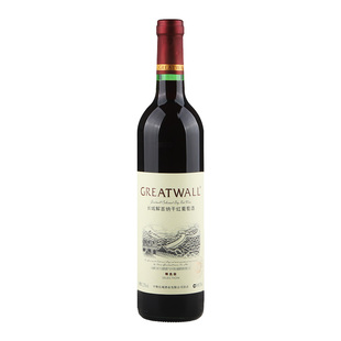 长城精选级解百纳干红葡萄酒 国货红酒中粮沙城产区瓶装750ml