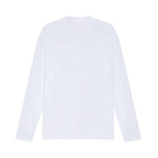 nice rice好饭 r.系列240G匹马棉休闲罗纹圆领长袖T恤男NGC02070