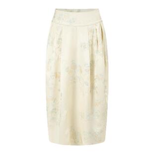 【ZHIMII识弥】25春夏苍松翠柏真丝浮雕提花花瓶半身裙博主同款