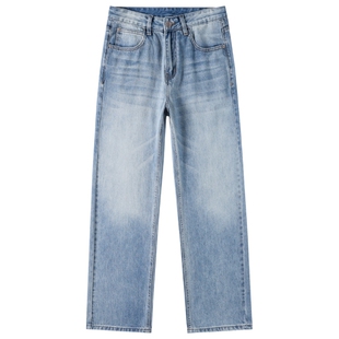 班尼路SK美式风宽松直筒牛仔裤男夏季2026新款百搭阔腿长裤休闲YS