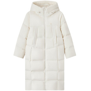 陈都灵同款森马羽绒服女长款保暖外套2025冬季新款连帽加厚面包服