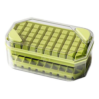 新食品级冰块模具按压冰格家用冰箱自制冰块储存盒带盖冻冰块神器