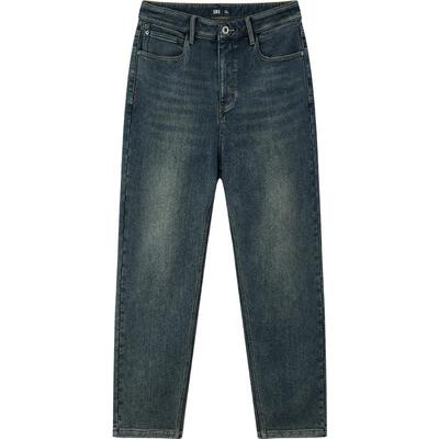 森马磨毛锥形裤基础通勤牛仔裤男