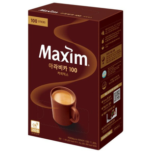 韩国Maxim麦馨阿拉比卡三合一速溶咖啡阿拉伯黑咖啡咖啡粉礼盒装