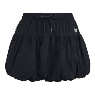 adidas阿迪达斯三叶草2026夏女休闲运动短裙泡泡裙半身裙 KU4773