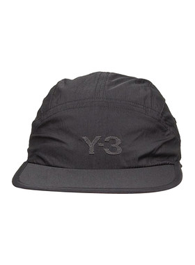 Y-3山本耀司男女同款黑色字母贴标再生锦纶鸭舌棒球帽 HA6534