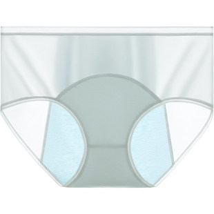 红豆生理裤女纯棉抗菌裆月经期防漏冰丝网眼夏薄款内裤透气三角裤