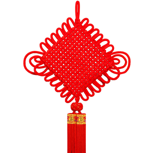 新款春节中国结挂件客厅门红色高档平安节同心挂饰乔迁新庆装饰品