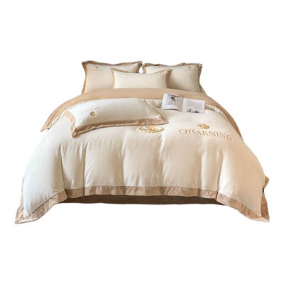 水星家纺冬季A类母婴级牛奶绒床上四件套珊瑚绒双面加厚床单被套