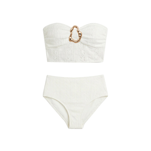 atlanticbeach侧开衩半身裙子女夏26新款度假泳衣比基尼裹裙套装
