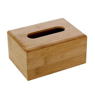 纸巾盒定制logo广告木长方形纸盒竹子制餐巾纸盒餐厅酒店饭店专用