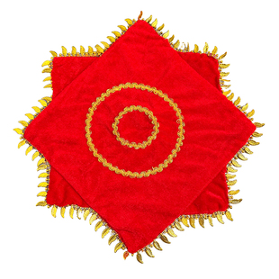 二人转手绢花东北大秧歌舞蹈八角巾转手帕巾儿童专用红绸带腰鼓带