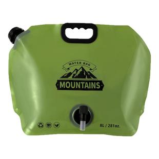 户外便携折叠水袋车载储水袋8L大容量食品级徒步露营用品装备水桶