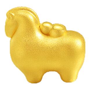 亚一黄金足金马串珠5D饱满圆润马上有福葫芦大吉生肖祝福送礼心意