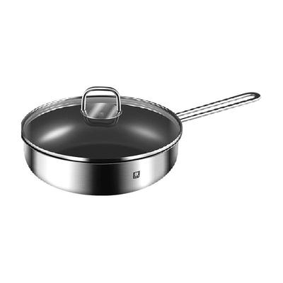 双立人不锈钢不沾涂层平底锅煎锅