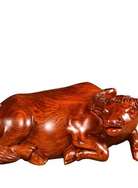 花梨家居客厅老板桌送礼品木雕