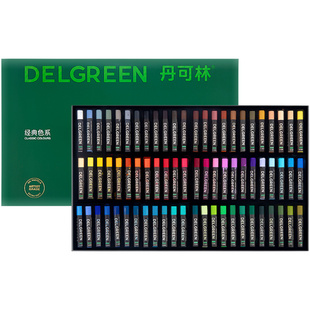 丹可林超软重彩油画棒diy画套装软性三代36色24色不易脏手幼儿园儿童美术专用纸白色蜡笔画画笔垫板刮刀工具