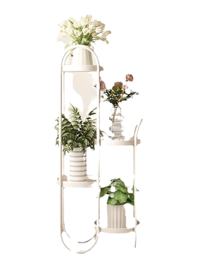 创意植物摆放架奶油风铁艺花架