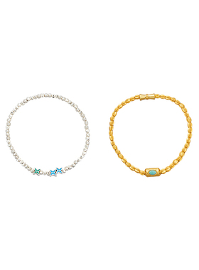 CPercentage925银镀金手链