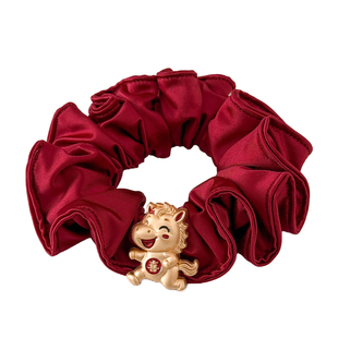 马年本命年红色大肠发圈女2026新款高级质感马尾皮筋新年头绳发饰