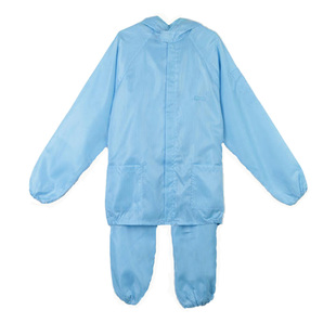 工作服男装劳保服短款女防静电无尘服分体连帽食品工厂车间防尘服