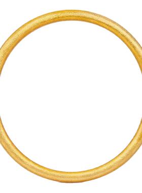 古法素圈沙金手镯仿真黄金越南磨砂4mm实心手镯经典款结婚不掉色