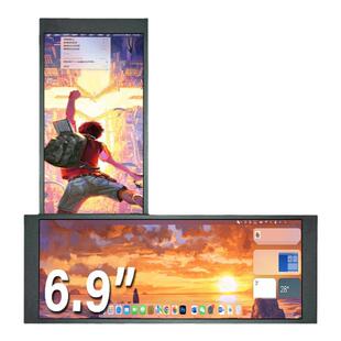 6.9英寸长条HDMI副屏机箱海景房温度监控显示屏aida64皮肤显示器
