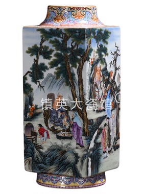 达摩六祖镶器中式博古架明清摆件