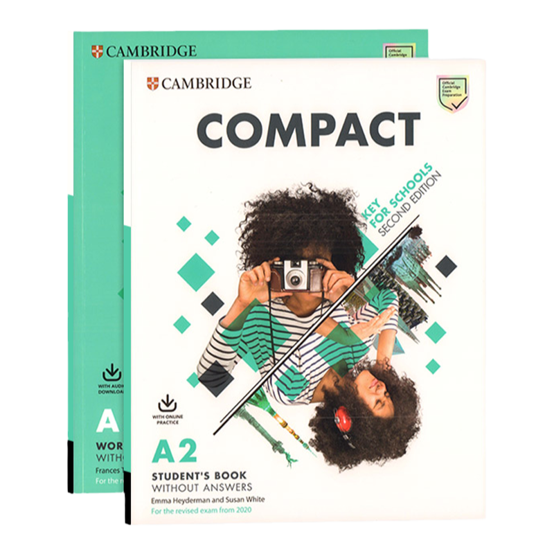 现货原版剑桥compact ket考试备考教材compact Key for SchoolsA2学生套装青少版2020考纲主课本Preliminary B1 PET考试中图正版