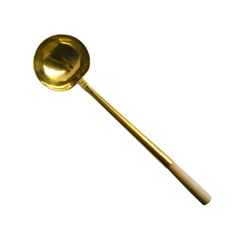 ljy加厚黄铜炒勺铜汤勺子炒菜壳