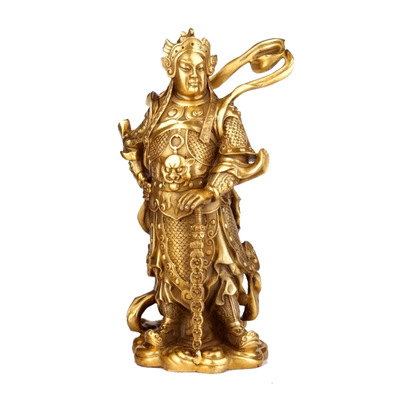 黄铜韦陀菩萨摆件韦陀伽蓝菩萨