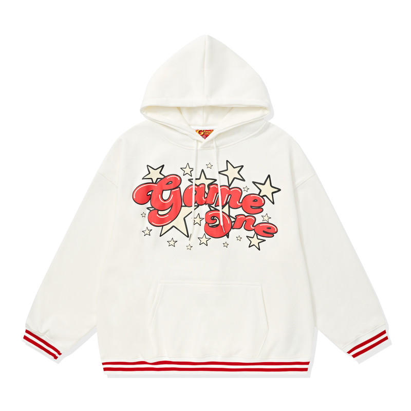 GameOne 22FW 美式重磅基础帽衫 嘻哈bboy滑板街头宽松连帽卫衣