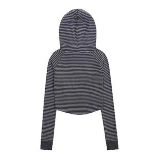 badblood韩国小众美式复古条纹连帽修身薄款卫衣女上衣2025春装新