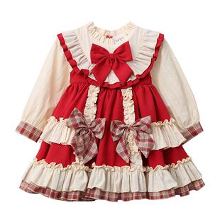 洛丽塔女童公主裙冬季儿童装秋冬裙子新年衣服冬装连衣裙2026新款