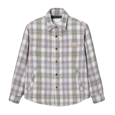 Dunst中性休闲复古绗缝法兰绒格纹衬衫宽松百搭外套UDJU5C112