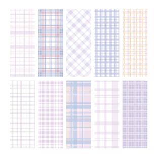 半糖格子基础格纹手帐便签纸无粘性ins高颜值手账diy装饰留言纸便签清新留言备忘贴纸学生用无粘性装饰手杖素