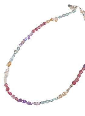 夏季彩虹七彩项链糖果色