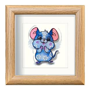 剪纸非遗中国风特色迷你掌心框彩套色卡通生肖相框摆件家居装饰画