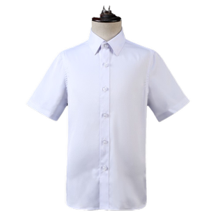 男童白色衬衫2025新款儿童走秀西装花童长袖加绒衬衣黑色学生校服