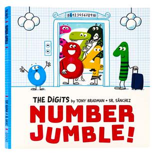 数学主题牛津精品绘本数字朋友 英文原版 手忙脚乱的数字们 The Digits Number Jumble 儿童益智幽默趣味图画书Oxford出版社平装