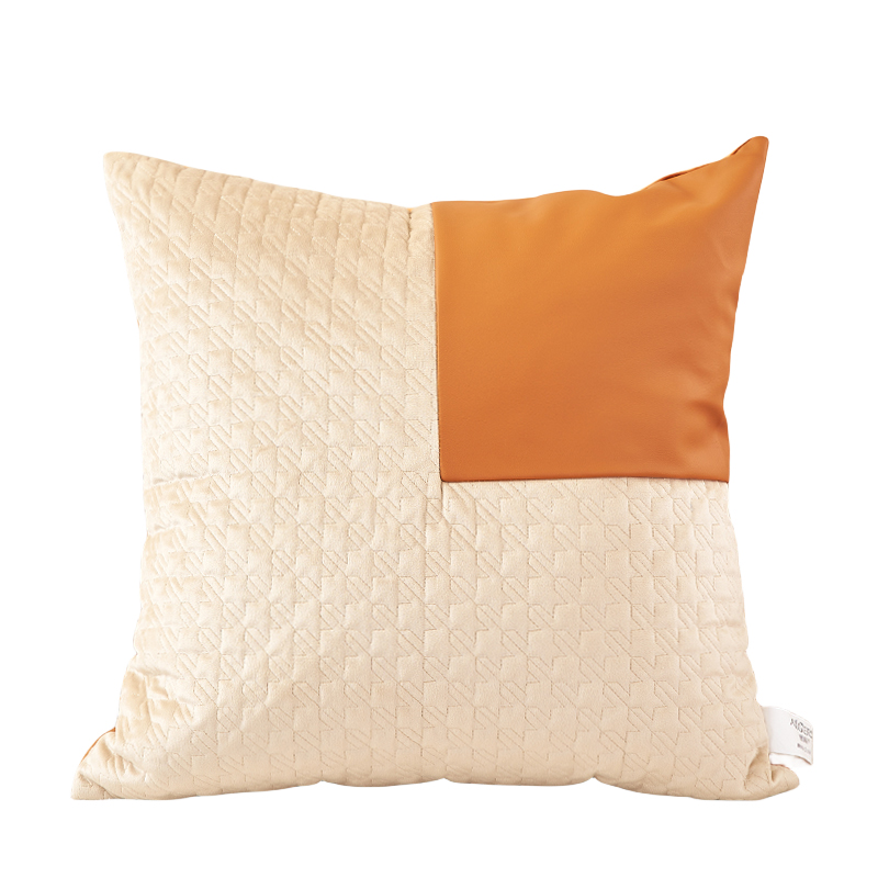 千鸟格抱枕沙发客厅轻奢高级感南瓜飘窗靠背垫床上睡觉腰靠枕头套