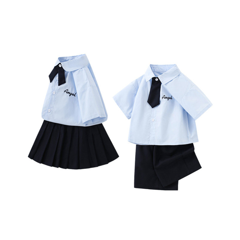 DeerBell男童套装学院风女童jk裙
