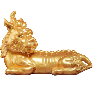 戴玉堂陶瓷地藏菩萨谛听摆件地藏王佛像坐骑客厅办公室佛堂装饰品