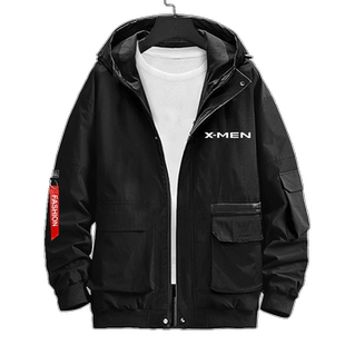 金刚狼X战警漫威电影周边外套连帽男女薄款夹克帽衫休闲加棉衣服