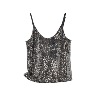 宴会带珠片打底上衣女士性感吊带内搭亮片背心外穿亮闪闪潮晚会装