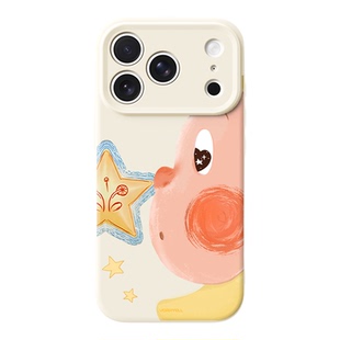 [相机按键全包]星星人适用苹果16ProMax手机壳新款iPhone17Pro液态硅胶14pm防摔15磁吸保护套13高级情侣外壳