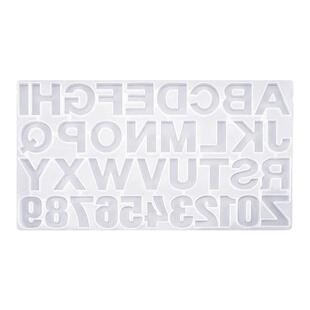 手工diy整版标准英文字母硅胶模具配饰钥匙扣树脂uv滴胶吊坠挂饰