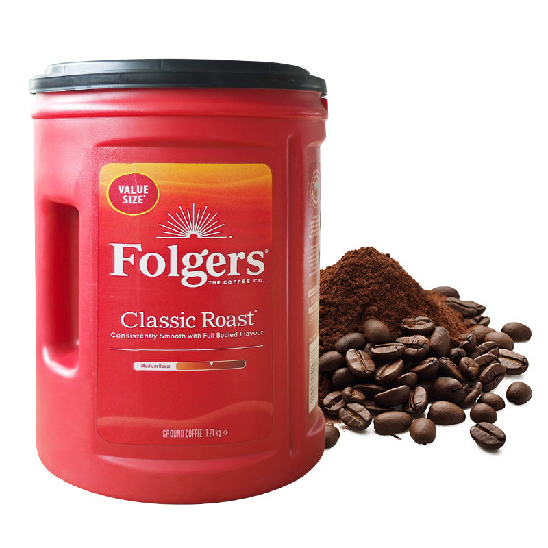 美国Folgers非速溶咖啡粉1.21kg