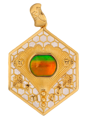 李居明2026马年斑彩吉祥物吊坠