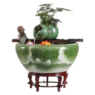 循环流水陶罐生态缸古法养鱼庭院造景摆件室内增氧过滤diy配件